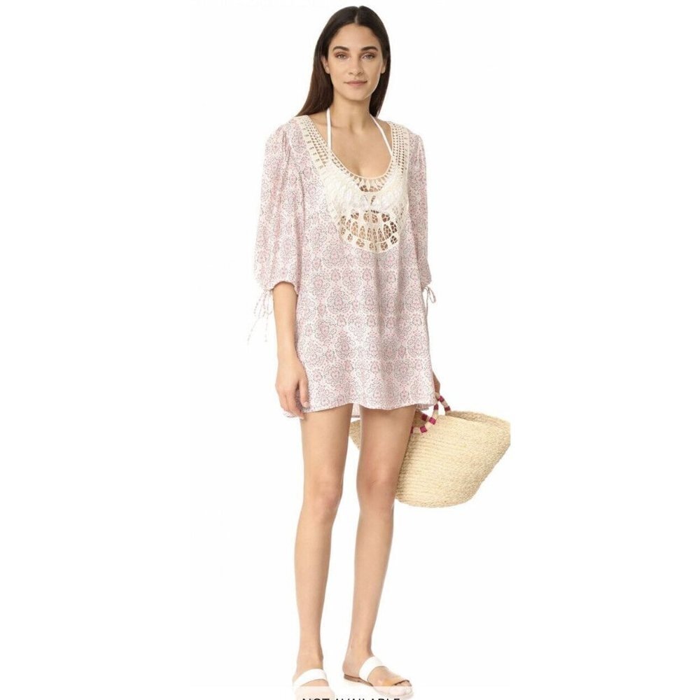 EBERJEY Anthropologie Coverup Dress $189 Beach Timba Dawn S/M NWTS Floral X1